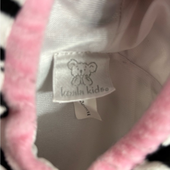 Koala Kids Infant Girl Plush Black White Stripe Baby Zebra Costume Hoodie 6-9 m - Picture 5 of 13